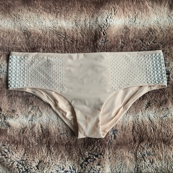 La Perla Nude Pearl Mesh Bikini Bottoms - Picture 2 of 11